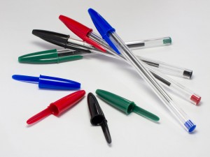 "4 Bic Cristal pens and caps" by Carlos Delgado.