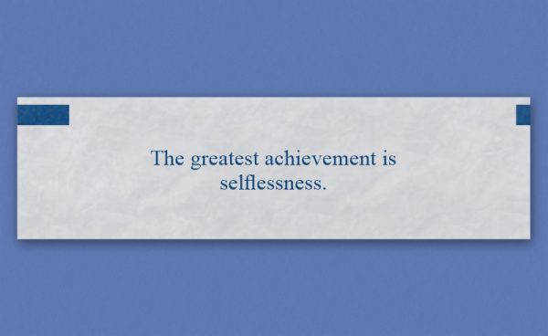 Fortune cookie fortune on blue background