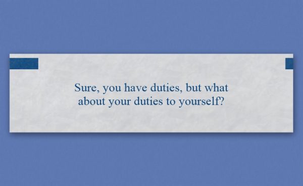 Fortune cookie fortune on blue background