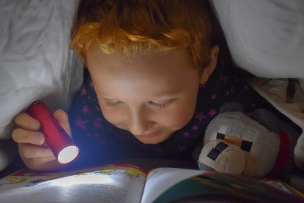 boy reading book