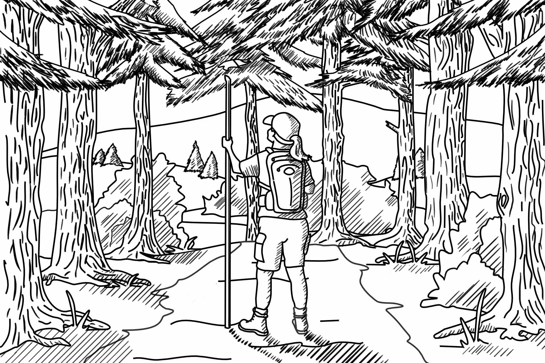 Girl in Woods